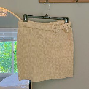 Yellow patterned mini skirt